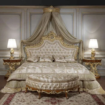 Özel villa Avrupa çift kişilik yatak Fransız lüks kumaş büyük yatak ana yatak odası 1.8 m prenses yatak