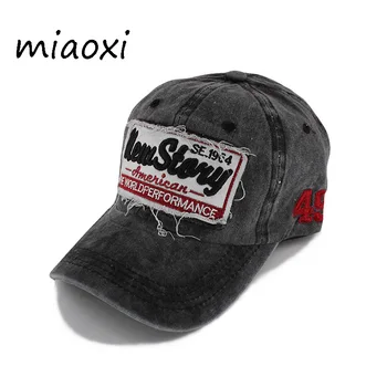 Miaoxi Sıcak Satış Erkekler Yaz Pamuk Beyzbol Kapaklar Kadınlar İçin Yetişkin Moda Kap Marka Tasarım Yıkanmış Kapaklar Unisex Şapka Hip Hop Gorras