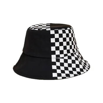 Pamuk Patchwork Ekose Kova Şapka Balıkçı Şapka açık seyahat şapka güneşlikli kep Erkekler ve Kadınlar için 112