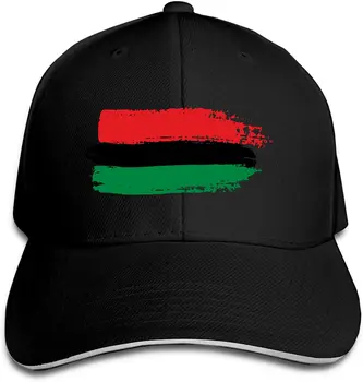 Linzsfe Unisex Pan Afrika Bayrağı beyzbol şapkası Ayarlanabilir Şapka Sandviç Kap Hip Hop Şapka