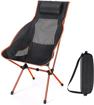 Açık, piknik, yürüyüş, katlanır sandalye için uygun kamp sandalyesi Yan çanta ve çanta, küçük ve ağır, 300 pound katlayın