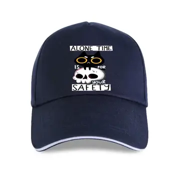 yeni kap şapka Benim Yalnız Zaman Güvenliğiniz İçin Alıntı Siyah Sevimli Kedi Kafatası Yenilik Komik %100 % pamuklu beyzbol şapkası