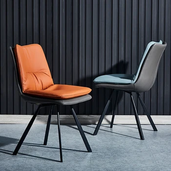 Modern Minimalist yemek sandalyeleri Rahat İskandinav Benzersiz Döşemeli Sandalye Salonu Soyunma Silla Comedor Ev Mobilyaları