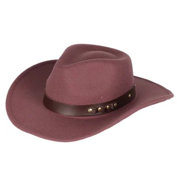 toptan Unisex sonbahar ve kış Panama caz keçe şapka batı klasik kovboy fötr şapkalar