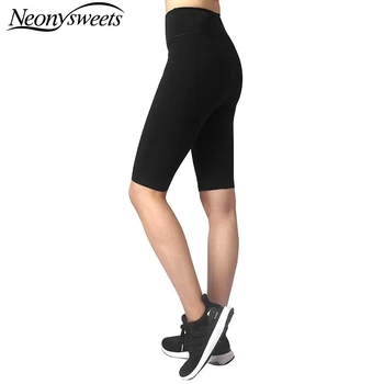 Neonysweets Dikişsiz Spor Kısa Kadın spor pantolonları Erkekler Yaz Yüksek Bel Sıkı Spor Tayt Kadın egzersiz şortu Erkek Şort