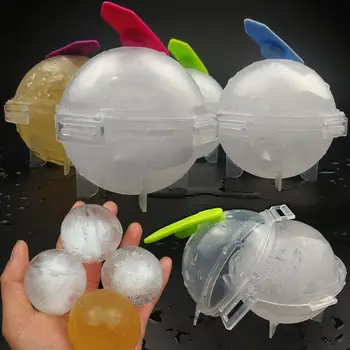 Kokteyl Viski Buz Topu Makinesi Tepsi Silikon Buz Kalıpları DIY Yuvarlak Kalıp Mutfak Bar Aksesuarları Malzemeleri