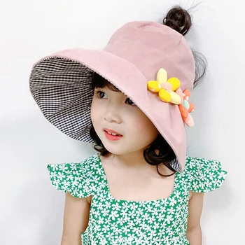 Sevimli Bebek Şapka Büyük Ağız 2021 Yeni Yaz Güneş Koruyucu Güneşlik Şapkalar UV Koruma Şapka vizör kapağı Çocuklar İçin Kawaii Plaj Ayarlanabilir