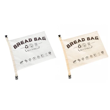 Yeniden Kullanılabilir Ekmek Poşeti Pamuklu Saklama Çantası, Tokalı TPU Ekmek Taze Tutma Çantası Sabitlenmiş