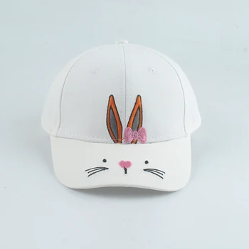 2021 Yeni Sevimli Tavşan Nakış çocuk beyzbol şapkası Çocuklar Karikatür Şapka Erkek Bebek Kız Snapback Şapka Ayarlanabilir